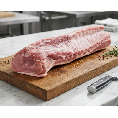 Longe de porc local avec os, 9 kg environ