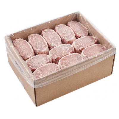 Longe de porc local tranchée (150 g), 15 kg environ, congelée