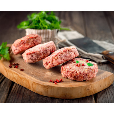 Mini steak haché 100% pur bœuf (30g), le carton de 5 kg, congelé