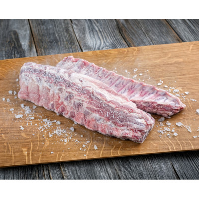 Loin ribs de porc saumuré, 10 kg environ, congelé